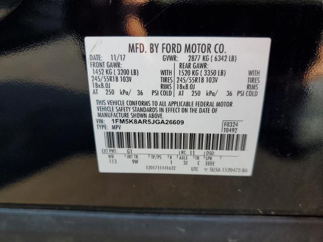 Photo 9 VIN: 1FM5K8AR5JGA26609 - FORD EXPLORER P 