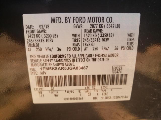 Photo 9 VIN: 1FM5K8AR5JGA83487 - FORD EXPLORER P 