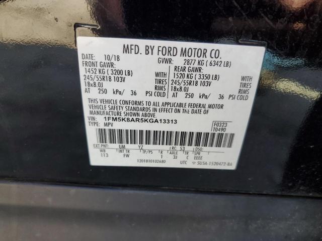 Photo 12 VIN: 1FM5K8AR5KGA13313 - FORD EXPLORER 