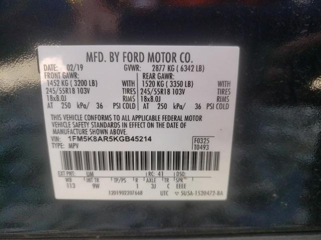 Photo 9 VIN: 1FM5K8AR5KGB45214 - FORD EXPLORER P 