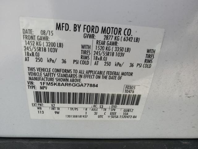 Photo 11 VIN: 1FM5K8AR6GGA77884 - FORD EXPLORER P 