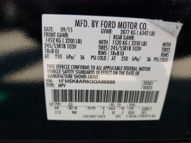 Photo 9 VIN: 1FM5K8AR6GGA96886 - FORD EXPLORER P 