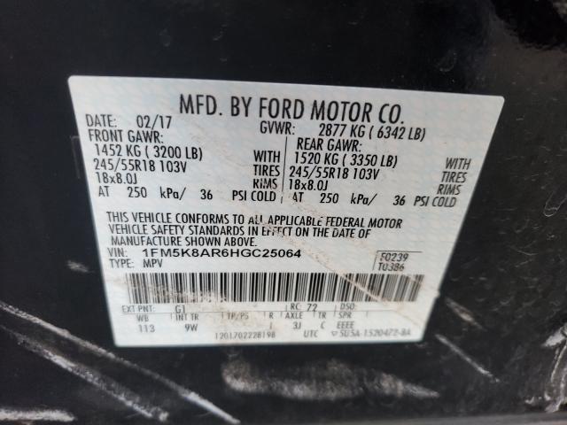 Photo 9 VIN: 1FM5K8AR6HGC25064 - FORD EXPLORER P 