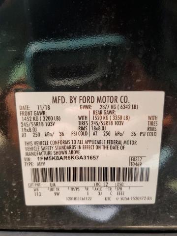 Photo 12 VIN: 1FM5K8AR6KGA31657 - FORD EXPLORER 