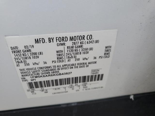 Photo 12 VIN: 1FM5K8AR6KGB43827 - FORD EXPLORER 