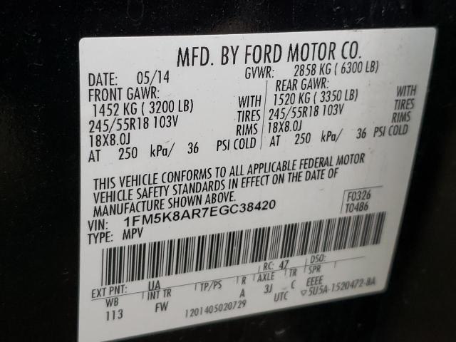 Photo 12 VIN: 1FM5K8AR7EGC38420 - FORD EXPLORER P 