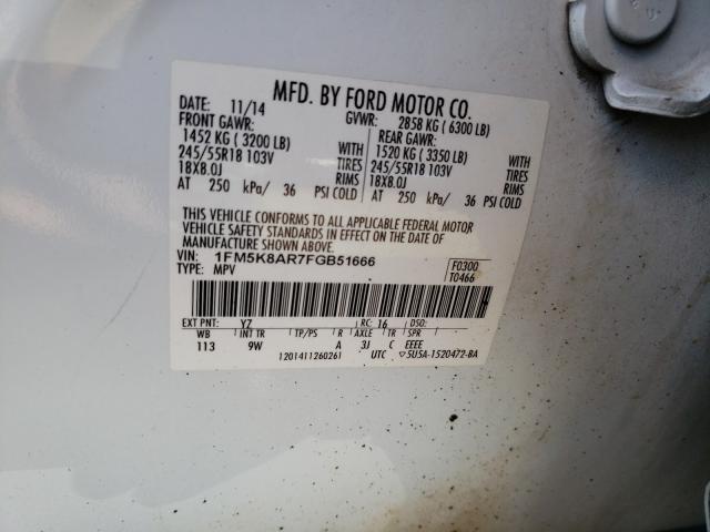 Photo 9 VIN: 1FM5K8AR7FGB51666 - FORD EXPLORER P 