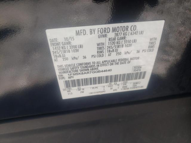 Photo 9 VIN: 1FM5K8AR7GGB44640 - FORD EXPLORER P 