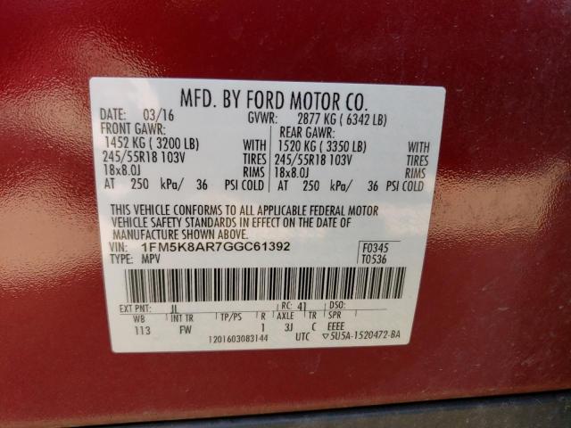 Photo 11 VIN: 1FM5K8AR7GGC61392 - FORD EXPLORER P 