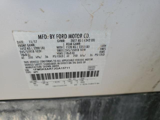 Photo 12 VIN: 1FM5K8AR7JGA15711 - FORD EXPLORER P 