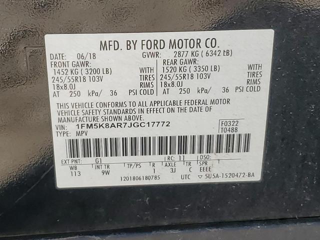 Photo 12 VIN: 1FM5K8AR7JGC17772 - FORD EXPLORER P 