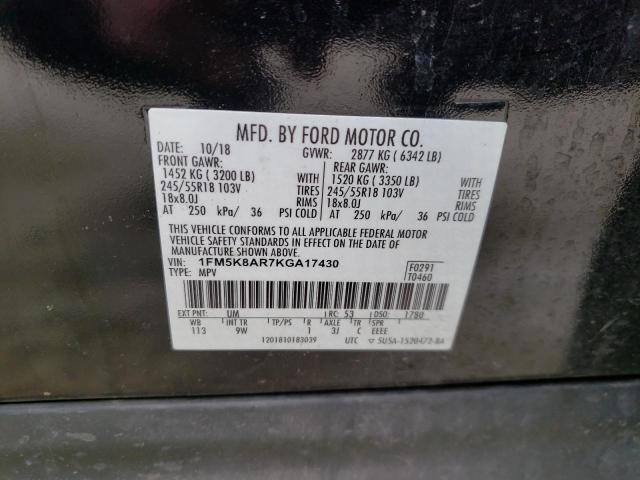 Photo 9 VIN: 1FM5K8AR7KGA17430 - FORD EXPLORER P 