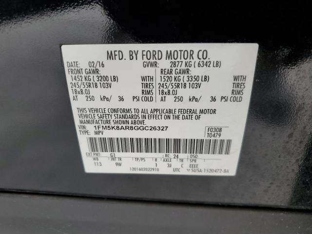 Photo 12 VIN: 1FM5K8AR8GGC26327 - FORD EXPLORER P 