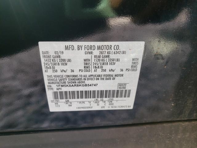 Photo 9 VIN: 1FM5K8AR8KGB54747 - FORD EXPLORER P 