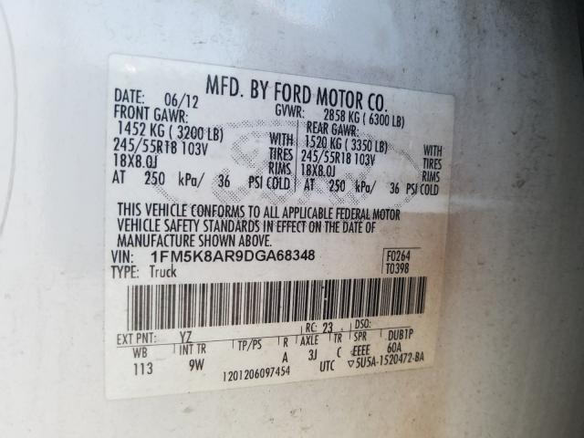 Photo 9 VIN: 1FM5K8AR9DGA68348 - FORD EXPLORER P 