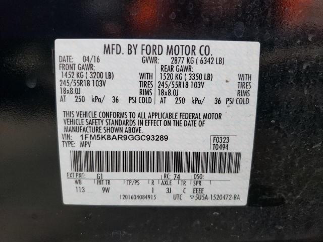 Photo 9 VIN: 1FM5K8AR9GGC93289 - FORD EXPLORER P 