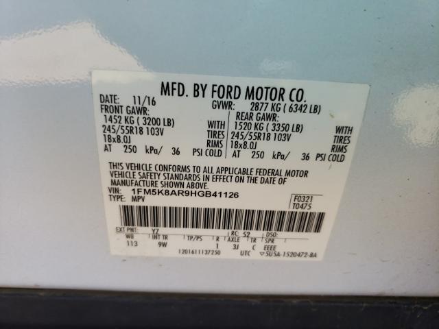 Photo 9 VIN: 1FM5K8AR9HGB41126 - FORD EXPLORER P 