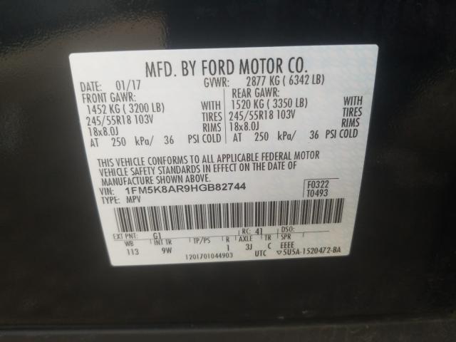 Photo 9 VIN: 1FM5K8AR9HGB82744 - FORD EXPLORER P 