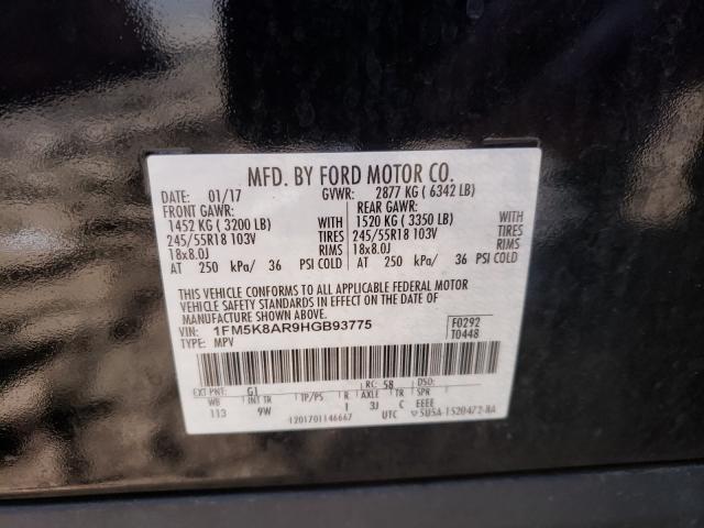 Photo 9 VIN: 1FM5K8AR9HGB93775 - FORD EXPLORER P 