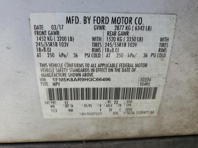 Photo 9 VIN: 1FM5K8AR9HGC66496 - FORD EXPLORER P 