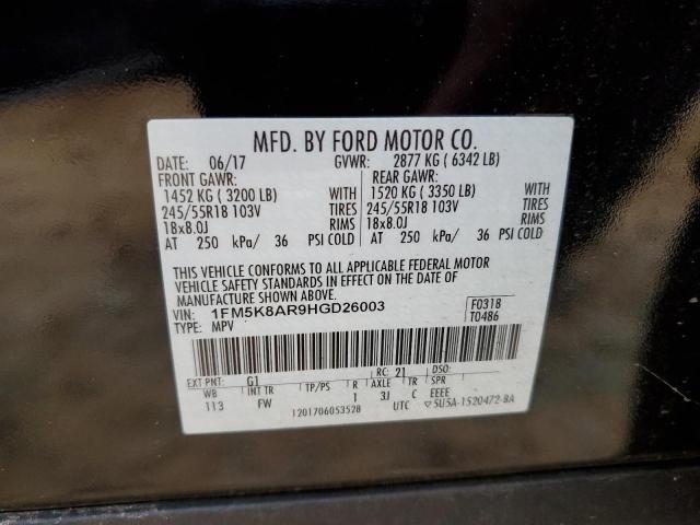 Photo 9 VIN: 1FM5K8AR9HGD26003 - FORD EXPLORER P 