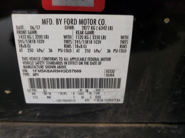 Photo 9 VIN: 1FM5K8AR9HGD57669 - FORD EXPLORER P 