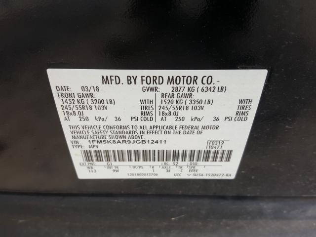 Photo 9 VIN: 1FM5K8AR9JGB12411 - FORD EXPLORER P 