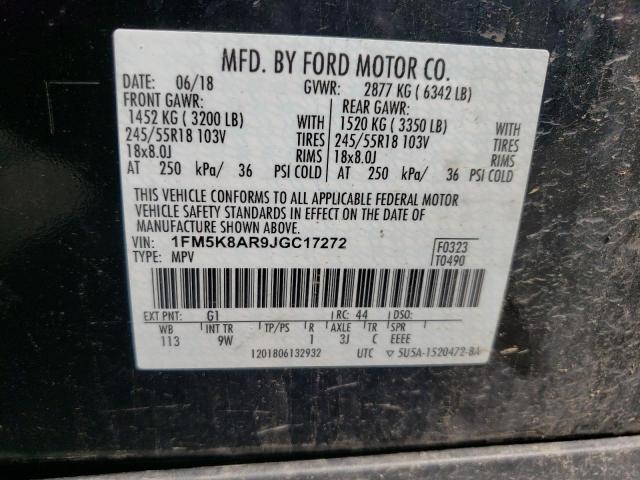 Photo 9 VIN: 1FM5K8AR9JGC17272 - FORD EXPLORER P 