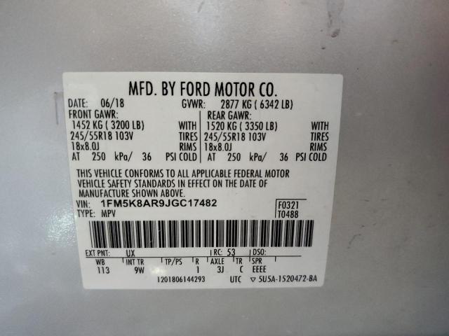 Photo 12 VIN: 1FM5K8AR9JGC17482 - FORD EXPLORER P 