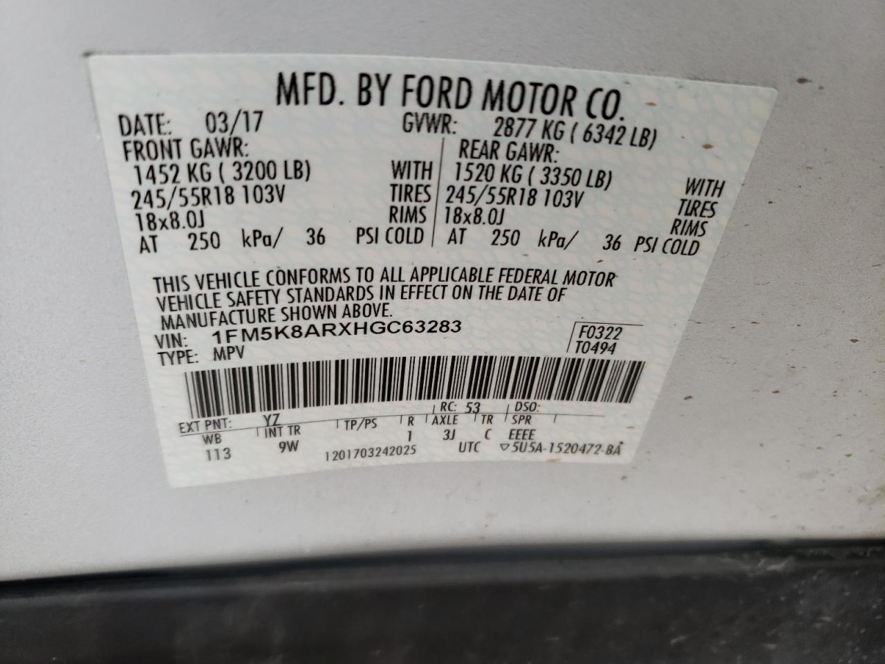 Photo 12 VIN: 1FM5K8ARXHGC63283 - FORD EXPLORER 