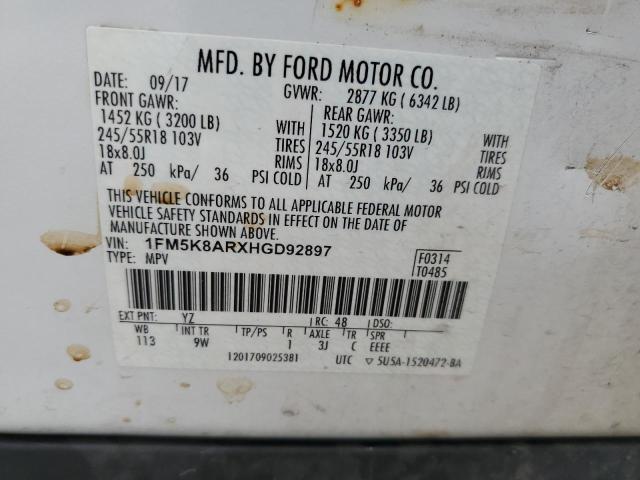 Photo 11 VIN: 1FM5K8ARXHGD92897 - FORD EXPLORER 