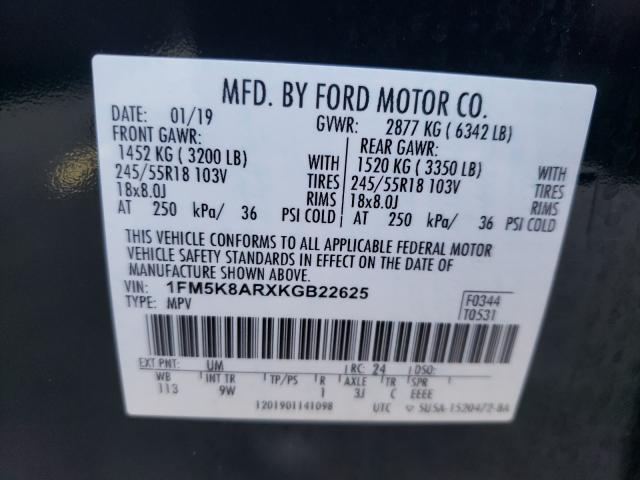 Photo 9 VIN: 1FM5K8ARXKGB22625 - FORD EXPLORER P 