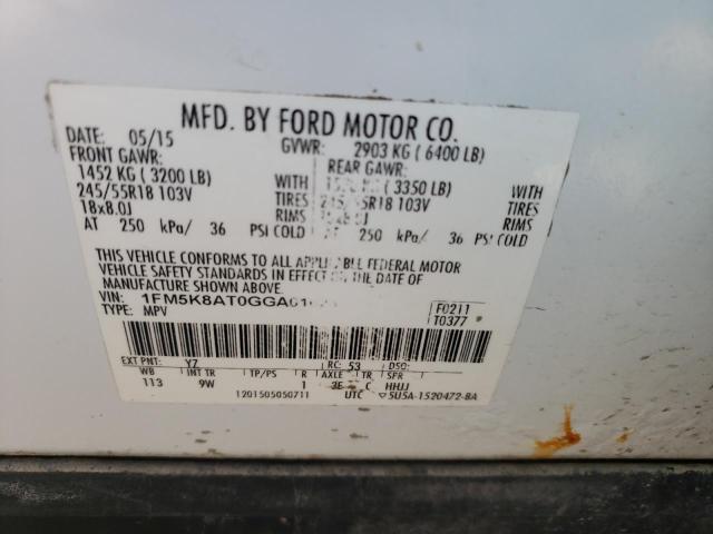 Photo 9 VIN: 1FM5K8AT0GGA01623 - FORD EXPLORER P 