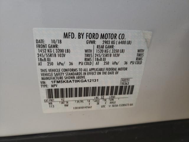 Photo 9 VIN: 1FM5K8AT0KGA12131 - FORD EXPLORER P 