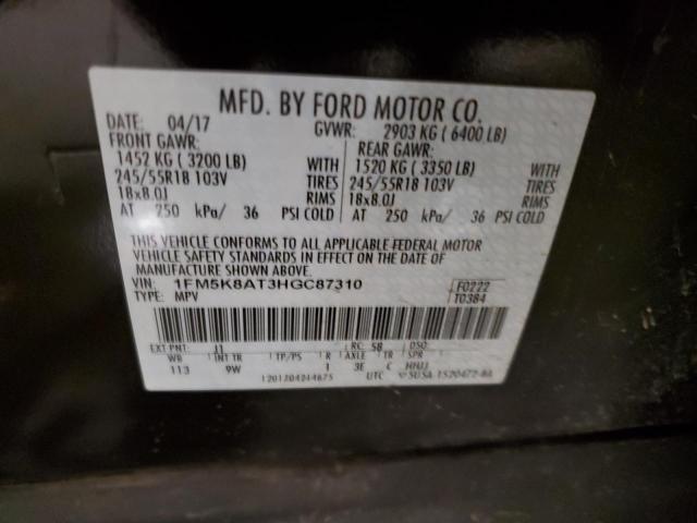 Photo 12 VIN: 1FM5K8AT3HGC87310 - FORD EXPLORER 