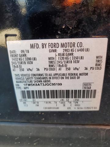 Photo 11 VIN: 1FM5K8AT3JGC95199 - FORD EXPLORER 