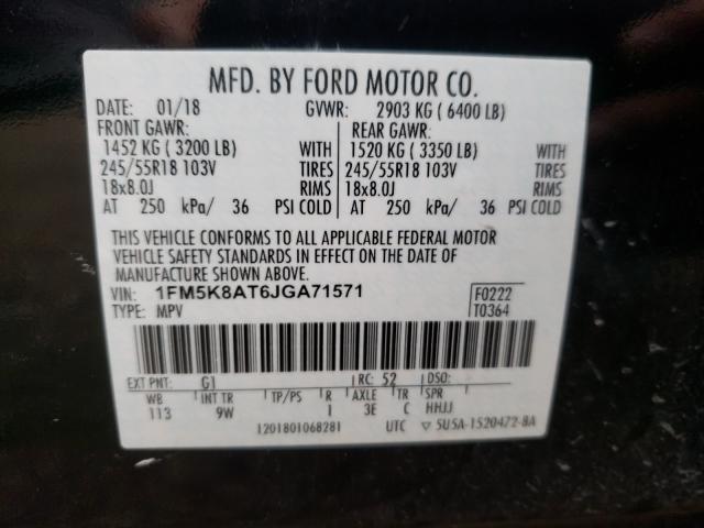 Photo 9 VIN: 1FM5K8AT6JGA71571 - FORD EXPLORER P 