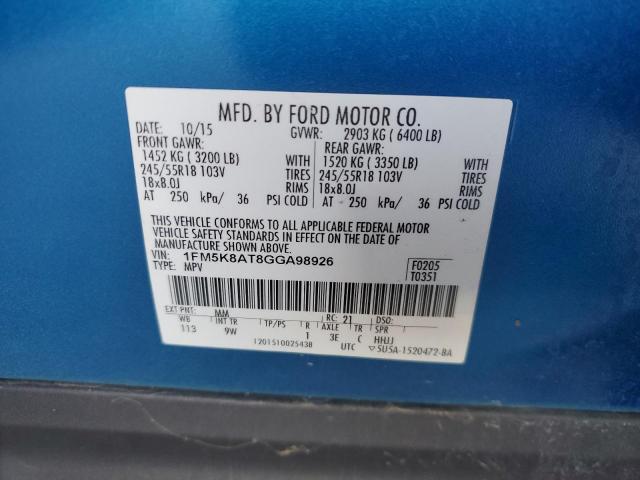 Photo 13 VIN: 1FM5K8AT8GGA98926 - FORD EXPLORER 