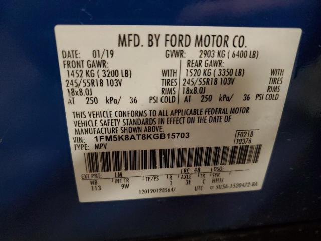 Photo 12 VIN: 1FM5K8AT8KGB15703 - FORD EXPLORER P 