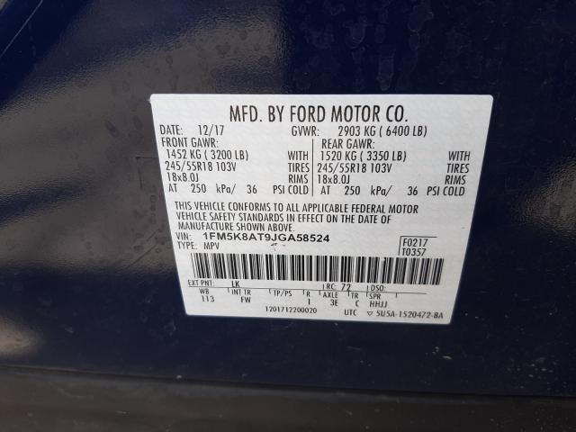 Photo 9 VIN: 1FM5K8AT9JGA58524 - FORD EXPLORER P 