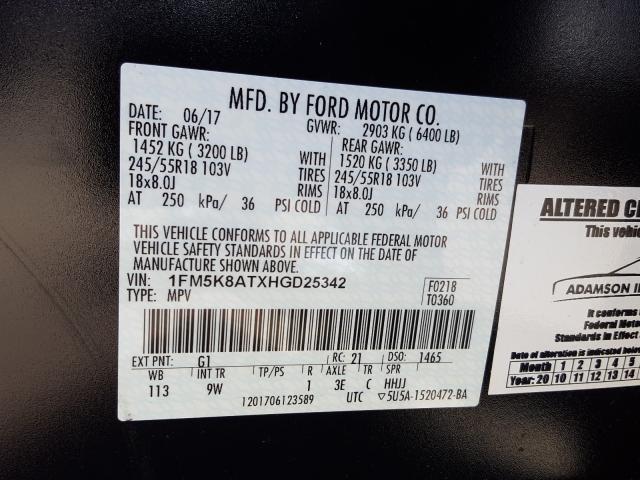 Photo 9 VIN: 1FM5K8ATXHGD25342 - FORD EXPLORER P 