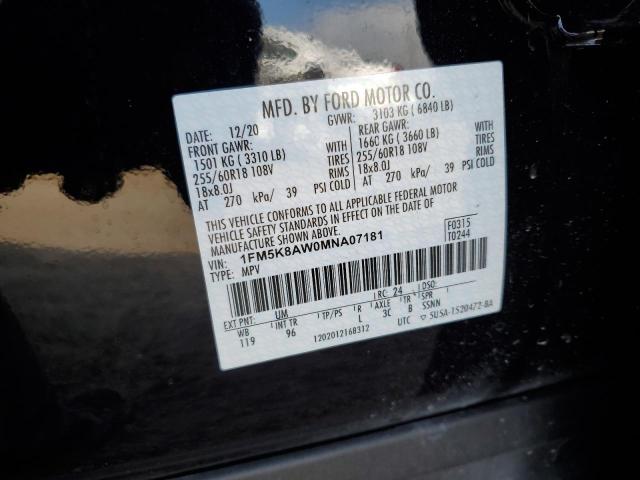 Photo 11 VIN: 1FM5K8AW0MNA07181 - FORD EXPLORER P 