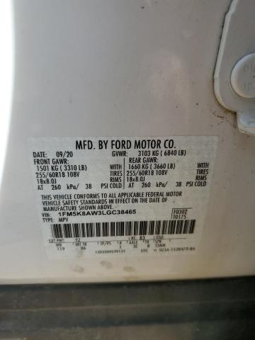 Photo 12 VIN: 1FM5K8AW3LGC38465 - FORD EXPLORER P 