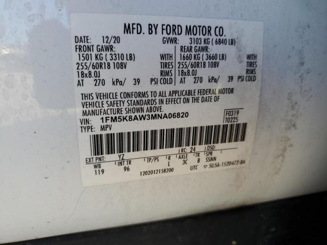 Photo 13 VIN: 1FM5K8AW3MNA06820 - FORD EXPLORER P 