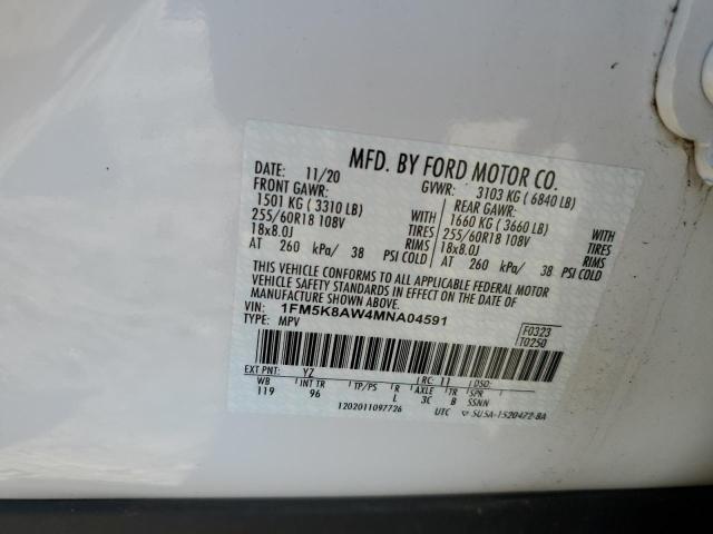 Photo 11 VIN: 1FM5K8AW4MNA04591 - FORD EXPLORER P 