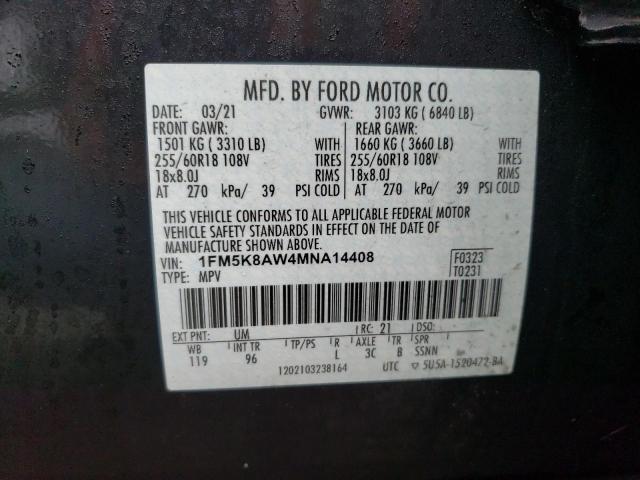 Photo 13 VIN: 1FM5K8AW4MNA14408 - FORD EXPLORER P 