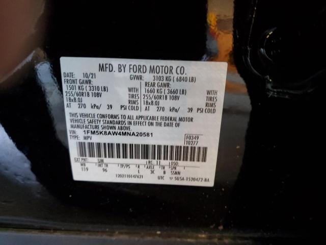 Photo 11 VIN: 1FM5K8AW4MNA20581 - FORD EXPLORER P 