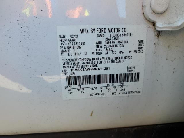 Photo 12 VIN: 1FM5K8AW5MNA11291 - FORD EXPLORER P 