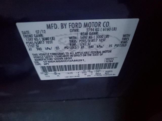 Photo 12 VIN: 1FM5K8B80DGA86291 - FORD EXPLORER 