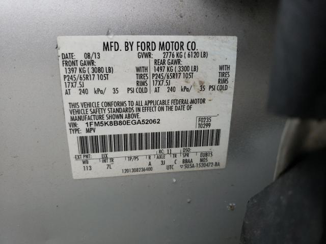 Photo 11 VIN: 1FM5K8B80EGA52062 - FORD EXPLORER 